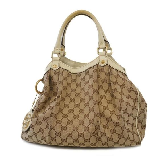 Gucci Tote Bag Suki GG Canvas Beige Gold Hardware - Picture 1 of 13